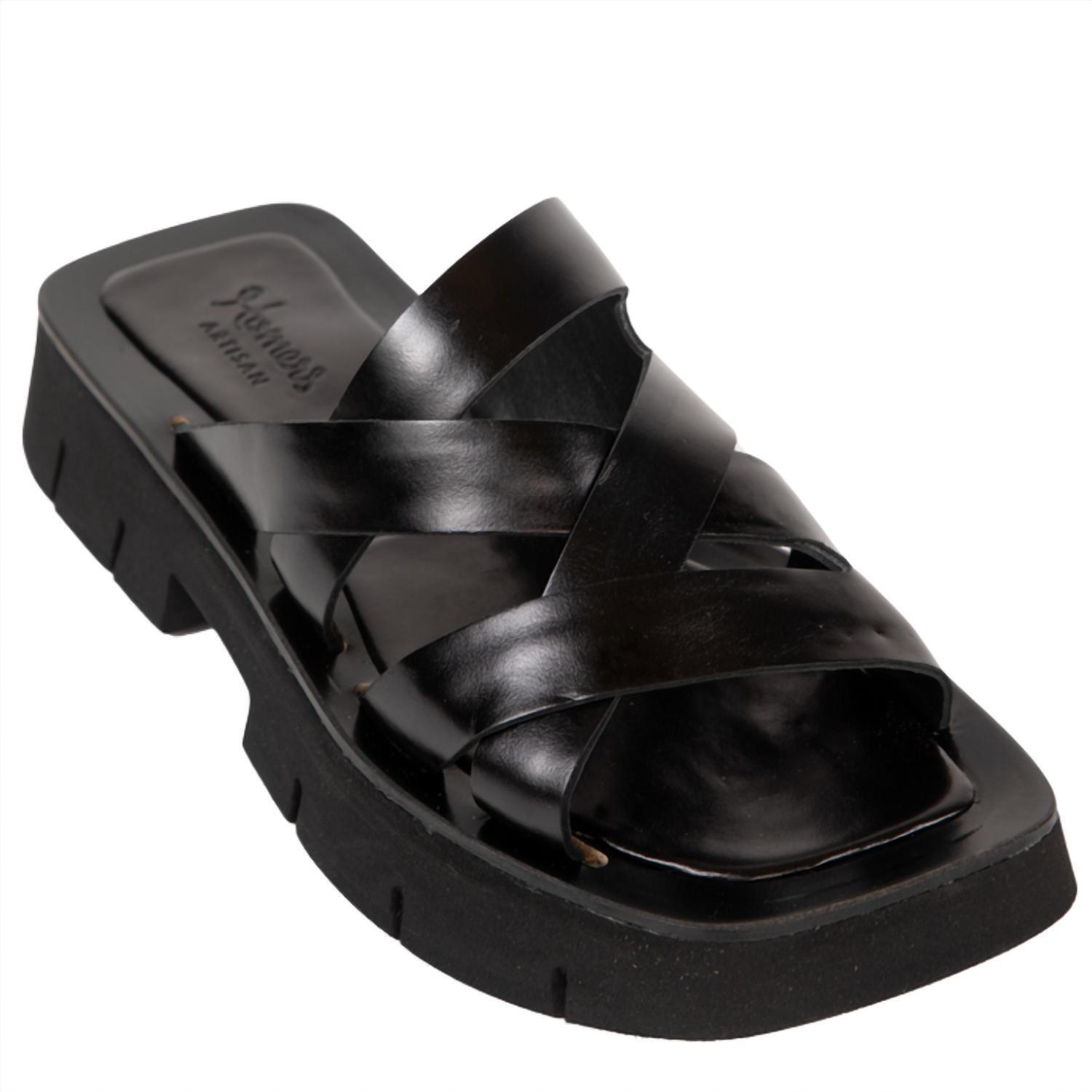 New Homers Women's Philos Slide Sandal In Sierra Black
